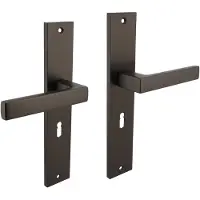 Intersteel Deurkruk Hera op schild 245x45 mm sleutelgat 56 mm antracietgrijs