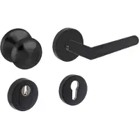 Intersteel Voordeurset Vurano rond zwart