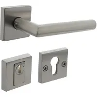 Intersteel | Deurkruk Amsterdam | Massieve rozet | 53x53x10 | RVS geborsteld