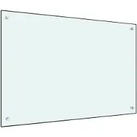 vidaXL Spatscherm keuken 90x60 cm gehard glas melkwit