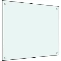 vidaXL Spatscherm keuken 70x60 cm gehard glas melkwit