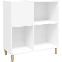 vidaXL Platenkast 84,5x38x89 cm bewerkt hout wit