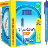 Papermate InkJoy 100 RT InkJoy Intrekbaar Balpen Blauw 0,8 mm Medium Balpen 100 Stuks
