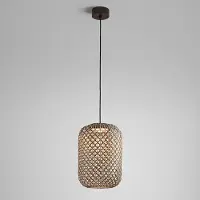 Bover Nans S/31.2 LED buiten hanglamp, bruin S, dimbaar, bruin / roest, Kunststof, Design