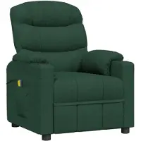 vidaXL Massagestoel stof donkergroen