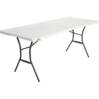 No name Lifetime partytafel Tyrell HDPE wit 183x76cm