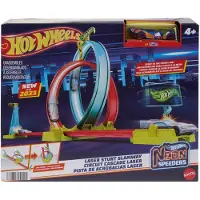 Hot Wheels - Neon Snelheidsduivels - Baanset - Laserstunt Botsbaan