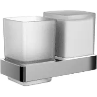 Emco Loft glashouder/zeepdisp. stolpbeker gesatineerd chroom, chroom
