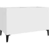 vidaXL Platenkast 74,5x38x48 cm bewerkt hout wit