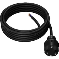 AWTOOLS H05VV-F - Aansluitkabel - 3m - 2x1,0mm² - Zwart PVC