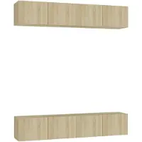 vidaXL Tv-meubelen 4 st 80x30x30 cm bewerkt hout sonoma eikenkleurig