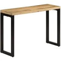 vidaXL Wandtafel 110x35x76 cm massief ruw mangohout