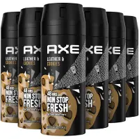 Axe Leather & Cookies deodorant bodyspray - 6 x 150 ml