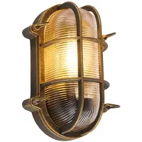 QAZQA Wand en plafondlamp goud/messing ovaal IP44 - Noutica