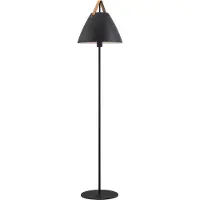 Nordlux Vloerlamp Strap, zwart, Woon-/ Eetkamer, metaal, Scandinavisch, vloerlamp