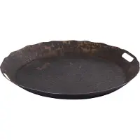 Ptmd Semin Copper Alu Round Rustic Tray Wavy Edge L (Koper, 57x57x5.5 diameter: 57cm)