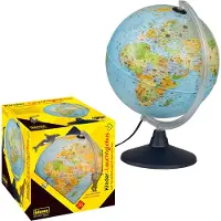 Idena Verlichte wereldbol (30 cm)