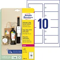 Avery Zweckform AVERY Hangkaartjes, karton 13 x 210 x 297 mm Ultrawit T2001-10 10 Stuks