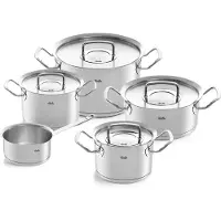 Fissler Pure collection pannenset met rvs deksels 5 delig