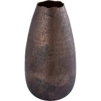 Ptmd Semin Copper Alu Round Rustic Pot Wavy Edge M (Koper, 21x38x21cm)