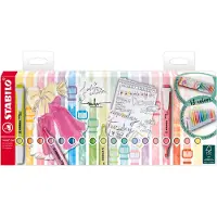 Stabilo swing cool - Markeerstift - Perfect Voor Onderweg - Standaard & Pastel - Deskset Met 18 Kleuren