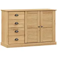 vidaXL Dressoir met lades VIGO 113x40x75 cm massief grenenhout