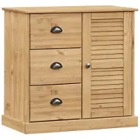 vidaXL Dressoir met lades VIGO 78x40x75 cm massief grenenhout