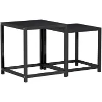 vidaXL Salontafels 2 st MDF zwart