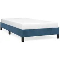 vidaXL Bedframe zonder matras 90x190 cm fluweel donkerblauw