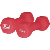 Ufe Hex Neoprene Coated Dumbbell 2 Units Rood 4 kg