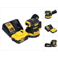 DeWalt DCW 210 P1 Accuschuurmachine 18 V 125 mm borstelloos + 1x accu 5.0 Ah + lader