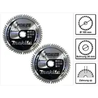 Makita Zaagbladen, CMSF16560E SPECIALIZED EFFICUT Lame de scie pour le bois 165 x 1,85 x 20mm - 60 deuken - 2