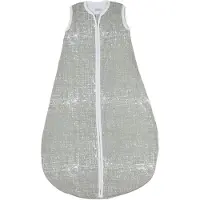 Meyco Baby Fine Lines baby zomerslaapzak rond - grey - 98cm - 0.5 TOG