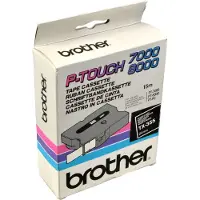Brother TX-355 'extreme' tape wit op zwart, glanzend 24 mm (origineel)