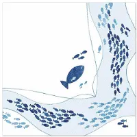 Papstar Servietten "ROYAL Collection" "Fish"