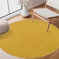 Muratap Uni rond effen laagpolig vloerkleed modern 120 cm rond