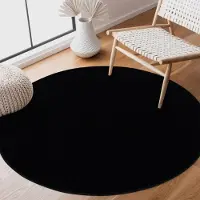 Muratap Uni rond effen laagpolig vloerkleed modern 200 cm rond