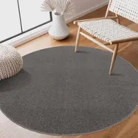 Muratap Uni rond effen laagpolig vloerkleed modern 200 cm rond