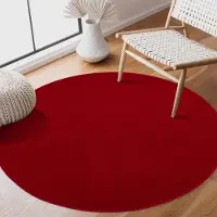 Muratap Uni rond effen laagpolig vloerkleed modern 120 cm rond