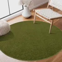 Muratap Uni rond effen laagpolig vloerkleed modern 120 cm rond