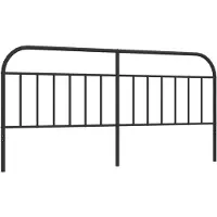 vidaXL Vervangend hoofdbord metaal zwart 193 cm