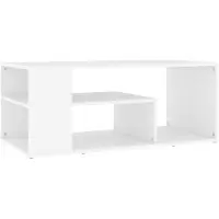 vidaXL Salontafel 100x50x40 cm bewerkt hout wit
