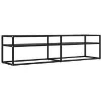 vidaXL Tv-meubel 160x40x40,5 gehard glas zwart