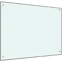 vidaXL Spatscherm keuken 80x60 cm gehard glas melkwit