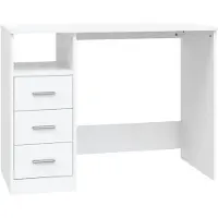 vidaXL Bureau met laden, wit, 102x50x76 cm, houtvezel