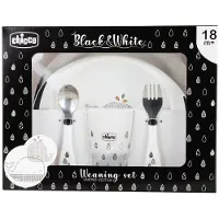 Chicco Maaltijdset Walvis Junior zwart/wit 5-delig
