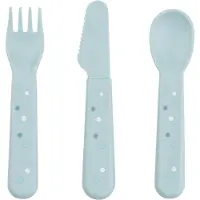 Done by Deer - Foodie cutlery set Happy dots - Blue - 12 x 2 x 1 cm