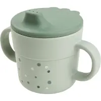 Done by Deer - Foodie spout cup Happy dots - Green - Ø8 x H 9 cm