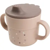 Done by Deer - Foodie spout cup Happy dots - Powder - Ø8 x H 9 cm