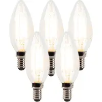 LUEDD Set van 5 E14 dimbare LED kaarslampen B35 helder 3W 250 lm 2700K